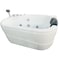 Eago 5Ft White Acrylic Corner Whirlpool Bathtub - Drain on Left AM175-L - alternate 1